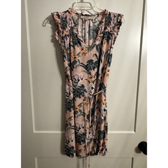 Ann Taylor LOFT Dresses & Skirts - Ann Taylor LOFT Pink Floral Dress sz M Summer Sleeveless Casual Wedding Beach